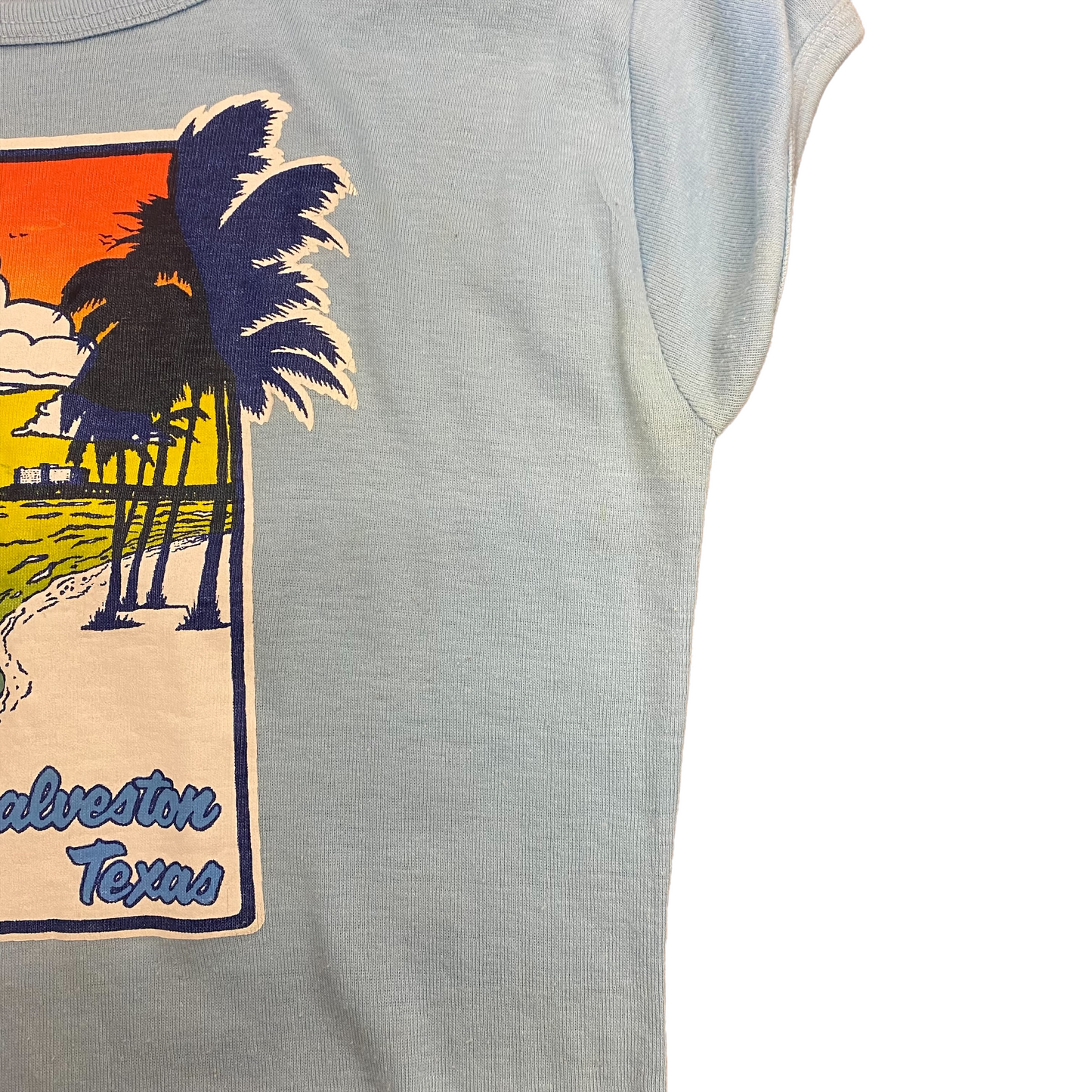 Early 1980s Galveston Texas Destination Tee - Size Large (fits small)