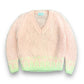 1970s Pink Mohair Blend Italian Hand Knit Sweater - Size Medium