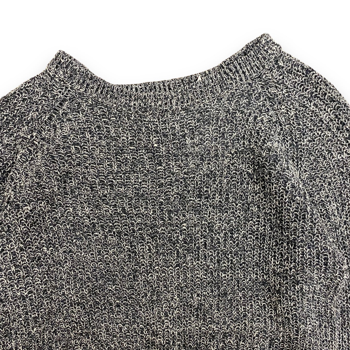 Vintage 100% Cotton Black & White Knit Sweater - Size Large