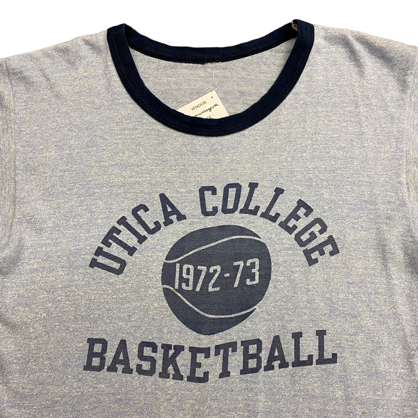 Vintage 1972/1973 Utica College Basketball Original Tee