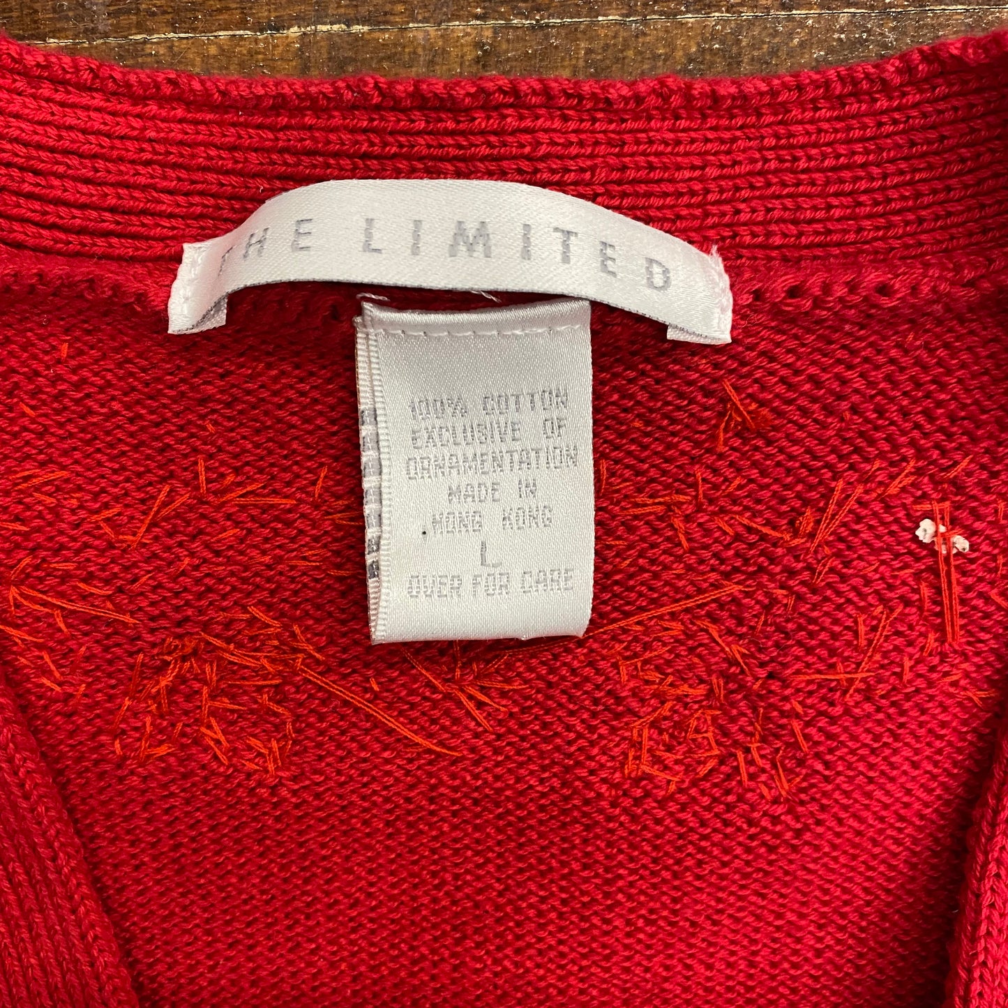 Vintage The Limited Beaded Cardigan Vest - Size Large