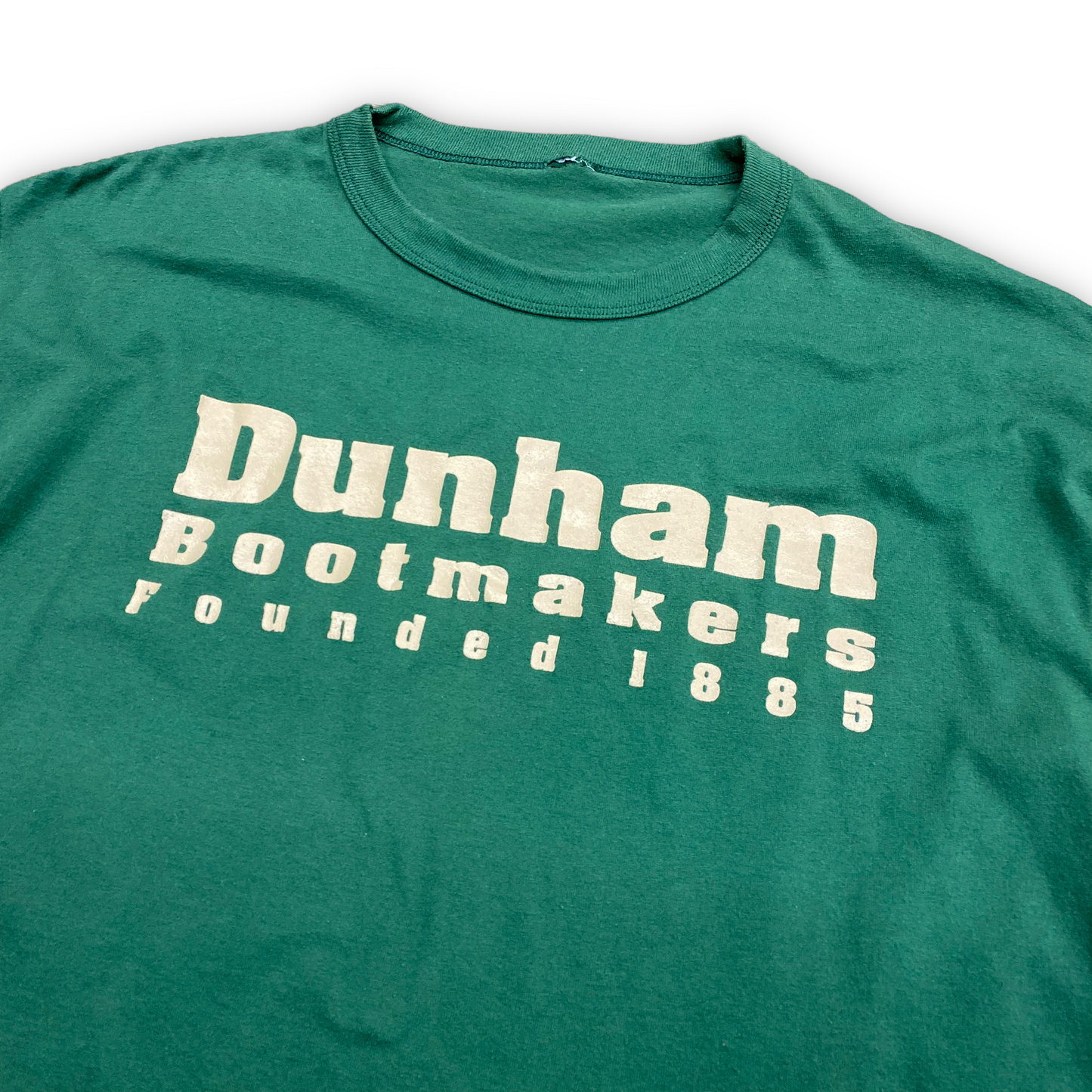 Vintage Single Stitch Dunham Bootmakers Green Tee - Size XL