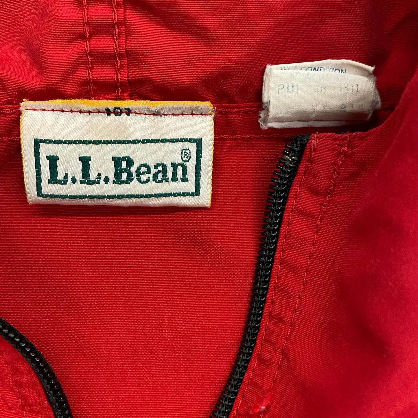 Vintage 90s LL Bean Red Anorak Windbreaker Jacket - Size XL