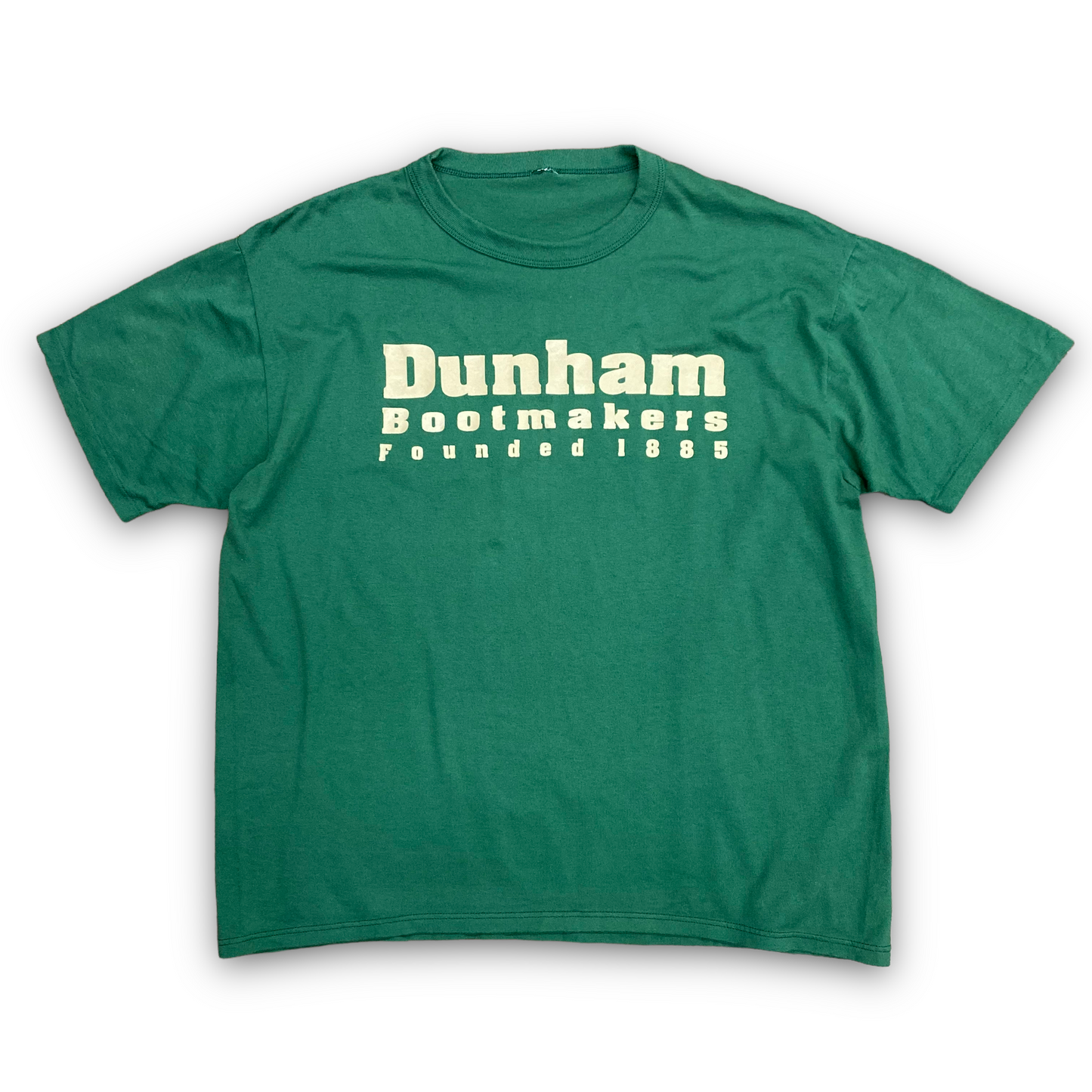 Vintage Single Stitch Dunham Bootmakers Green Tee - Size XL