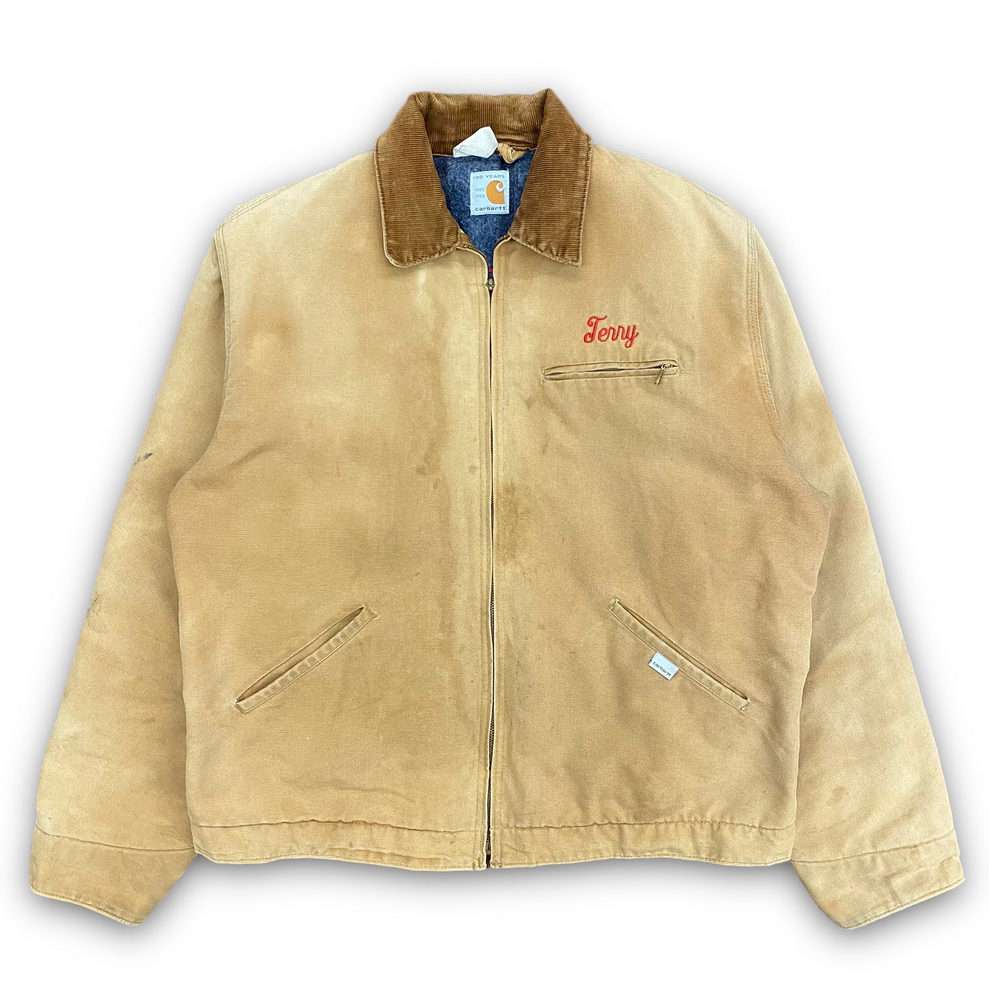Vintage 1989 Carhartt Blanket Lined Detroit Jacket - Size Large