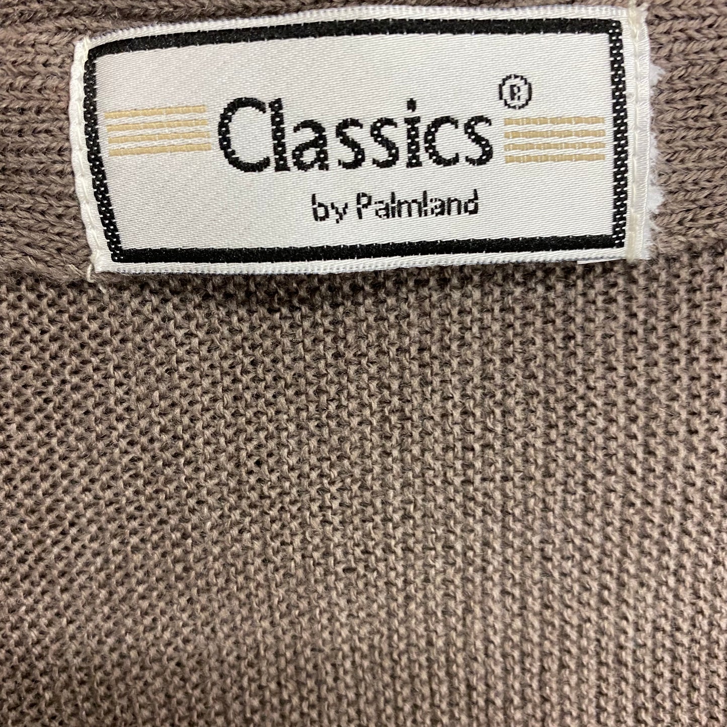Vintage Palmland Brown Double Knit Cardigan - Size Medium