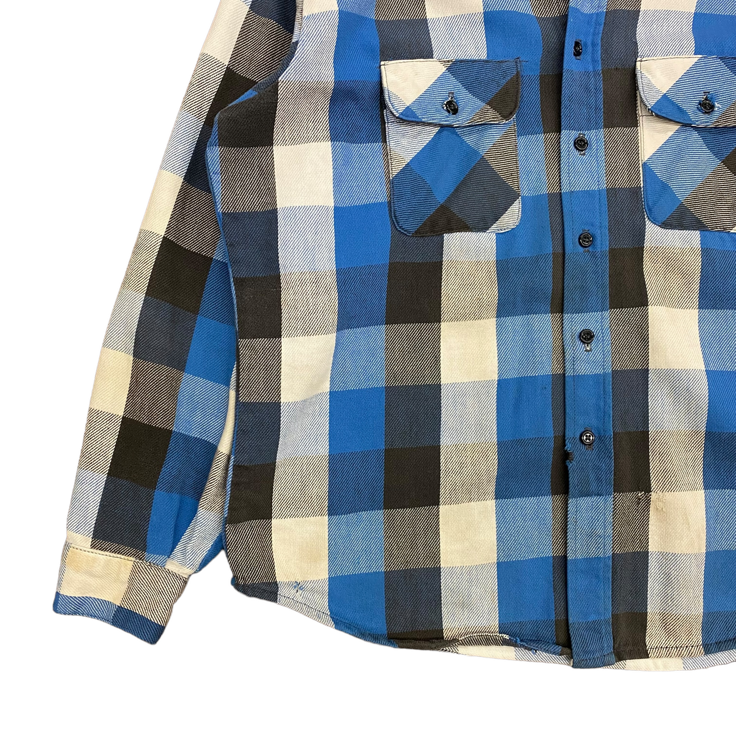 Vintage Five Brother Black & Blue Flannel Shirt - Size XL