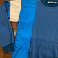 90s Blue Members Only Color Blocked Crewneck - Size Small
