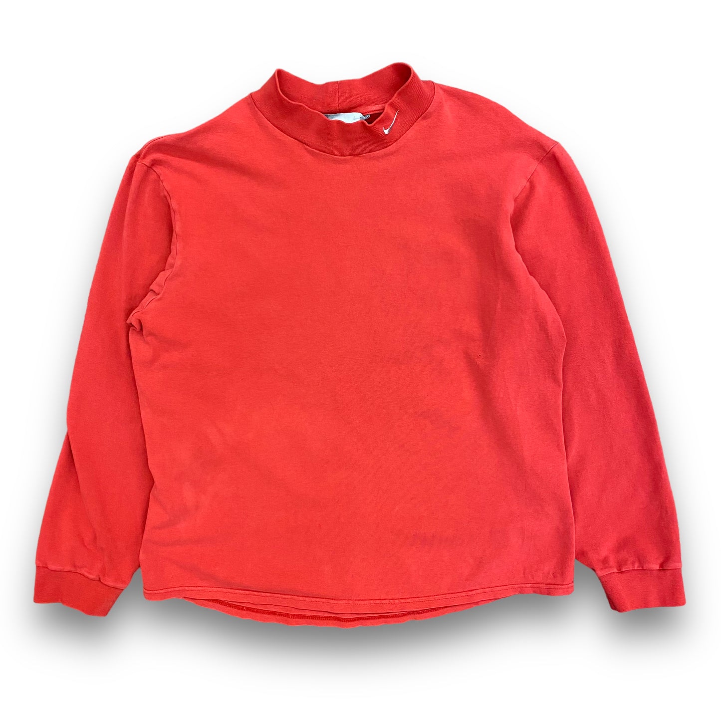 Y2K Nike Red Mockneck Long Sleeve Shirt - Size Small