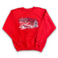 Vintage Deer & Cabin Red Crewneck Sweatshirt - Size Large