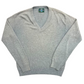 Vintage 90s Jantzen Gray V-Neck Sweater - Size Large