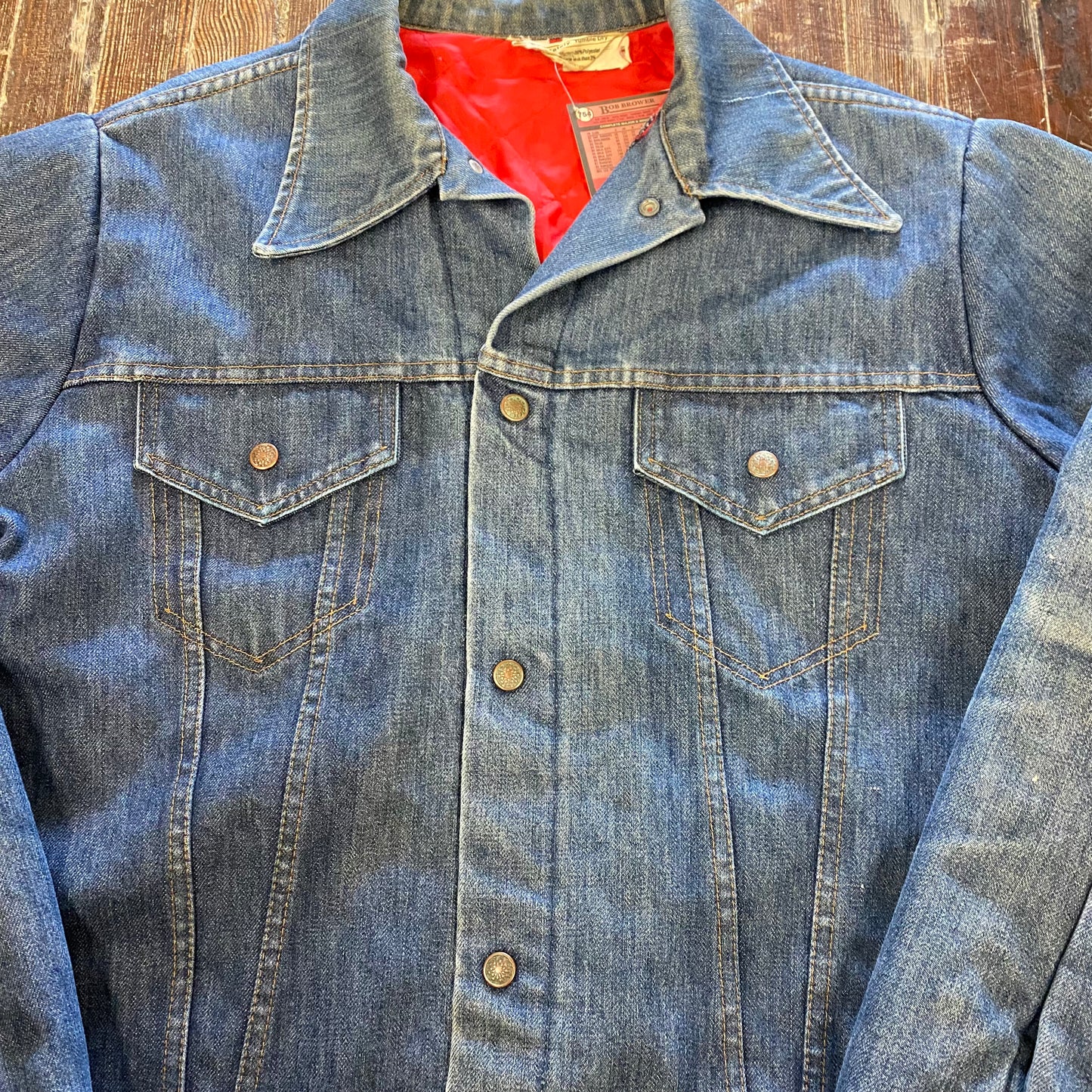 1970s JC Penney Lined Denim Jacket - Size Large